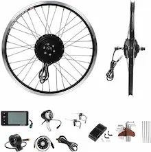 Bicicleta eléctrica Kit de conversión 20 pulgadas negro con pantalla LCD